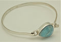 Larimar Bangle-I1003